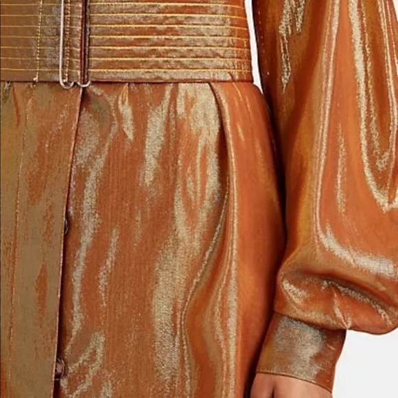 CF GOLDMAN Silk-Blend Belted Evening Coat - Picture 4 of 4